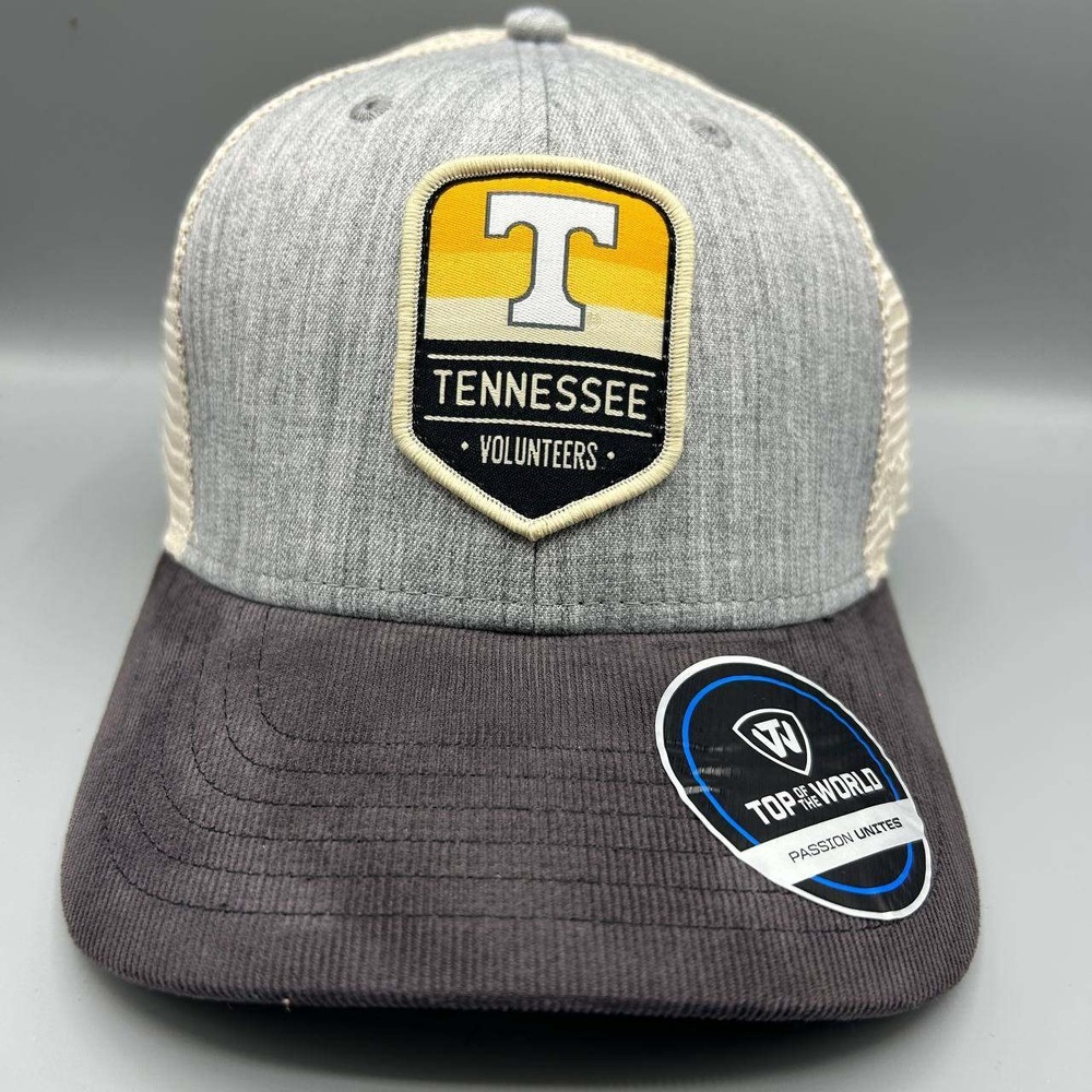 Tennessee Volunteers Trucker Hat Men Corduroy Top of the World Snap Back Cap